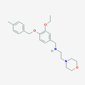 molecular formula C23H32N2O3 B271677 N-{3-ethoxy-4-[(4-methylbenzyl)oxy]benzyl}-2-(morpholin-4-yl)ethanamine 