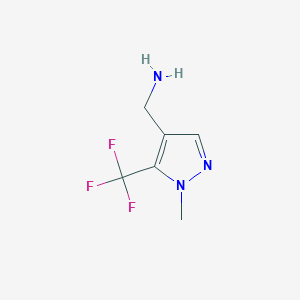 (1-Methyl-5-(trifluoromethyl)-1H-pyrazol-4-yl)methanamine