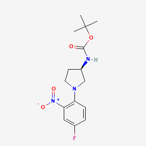 (R)-tert-Butyl 1-(4-fluoro-2-nitrophenyl)pyrrolidine-3-ylcarbamate