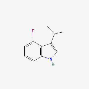 molecular formula C11H12FN B2716774 4-氟-3-异丙基-1H-吲哚 CAS No. 1779130-10-7