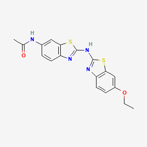 molecular formula C18H16N4O2S2 B2716777 N-(2-((6-ethoxybenzo[d]thiazol-2-yl)amino)benzo[d]thiazol-6-yl)acetamide CAS No. 862975-99-3