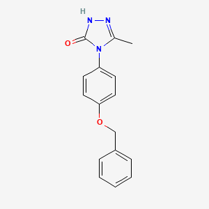 molecular formula C16H15N3O2 B2716779 4-[4-(苄氧基)苯基]-5-甲基-2,4-二氢-3H-1,2,4-三唑-3-酮 CAS No. 860786-34-1