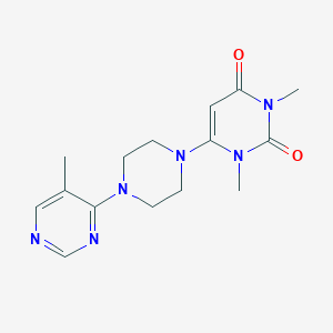 molecular formula C15H20N6O2 B2716783 1,3-Dimethyl-6-[4-(5-methylpyrimidin-4-yl)piperazin-1-yl]pyrimidine-2,4-dione CAS No. 2380169-32-2