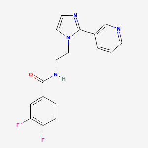 3,4-difluoro-N-(2-(2-(pyridin-3-yl)-1H-imidazol-1-yl)ethyl)benzamide