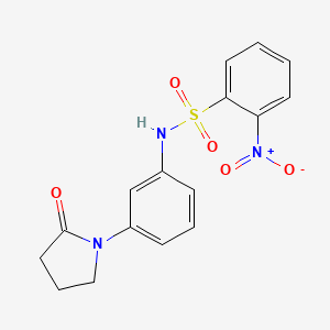 molecular formula C16H15N3O5S B2716792 2-硝基-N-(3-(2-氧代吡咯烷-1-基)苯基)苯磺酰胺 CAS No. 941918-06-5