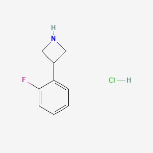 molecular formula C9H11ClFN B2716800 3-(2-氟苯基)氮杂环丁烷盐酸盐 CAS No. 1203686-39-8
