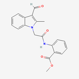 methyl 2-{[(3-formyl-2-methyl-1H-indol-1-yl)acetyl]amino}benzoate