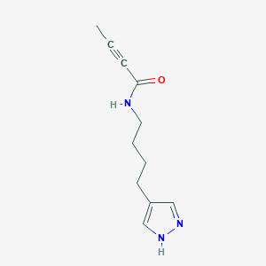 N-[4-(1H-Pyrazol-4-yl)butyl]but-2-ynamide