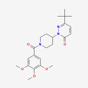 molecular formula C23H31N3O5 B2716814 6-Tert-butyl-2-[1-(3,4,5-trimethoxybenzoyl)piperidin-4-yl]pyridazin-3-one CAS No. 2320459-31-0