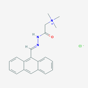 molecular formula C20H22ClN3O B2716819 (E)-2-(2-(anthracen-9-ylmethylene)hydrazinyl)-N,N,N-trimethyl-2-oxoethanaminium chloride CAS No. 1139708-36-3