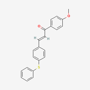 molecular formula C22H18O2S B2716821 (E)-1-(4-methoxyphenyl)-3-(4-phenylsulfanylphenyl)prop-2-en-1-one CAS No. 79463-57-3