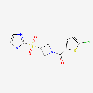 (5-chlorothiophen-2-yl)(3-((1-methyl-1H-imidazol-2-yl)sulfonyl)azetidin-1-yl)methanone