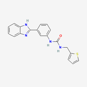 molecular formula C19H16N4OS B2716829 1-(3-(1H-benzo[d]imidazol-2-yl)phenyl)-3-(thiophen-2-ylmethyl)urea CAS No. 1203183-81-6