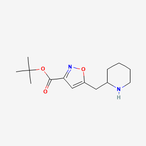 Tert-butyl 5-(piperidin-2-ylmethyl)-1,2-oxazole-3-carboxylate