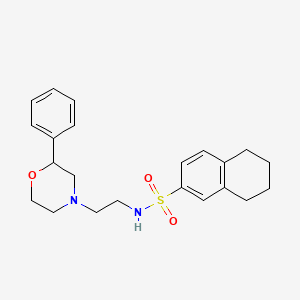 molecular formula C22H28N2O3S B2716855 N-[2-(2-phenylmorpholin-4-yl)ethyl]-5,6,7,8-tetrahydronaphthalene-2-sulfonamide CAS No. 953972-24-2