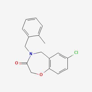 molecular formula C17H16ClNO2 B2716859 7-chloro-4-(2-methylbenzyl)-4,5-dihydro-1,4-benzoxazepin-3(2H)-one CAS No. 1326889-27-3