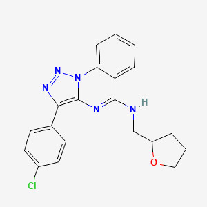 3-(4-chlorophenyl)-N-(tetrahydrofuran-2-ylmethyl)[1,2,3]triazolo[1,5-a]quinazolin-5-amine