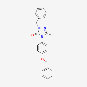 molecular formula C23H21N3O2 B2716872 2-benzyl-4-[4-(benzyloxy)phenyl]-5-methyl-2,4-dihydro-3H-1,2,4-triazol-3-one CAS No. 860789-01-1