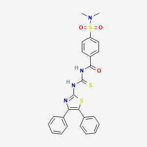 4-(N,N-dimethylsulfamoyl)-N-((4,5-diphenylthiazol-2-yl)carbamothioyl)benzamide