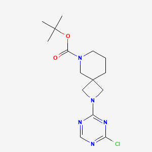 Tert-butyl 2-(4-chloro-1,3,5-triazin-2-yl)-2,8-diazaspiro[3.5]nonane-8-carboxylate