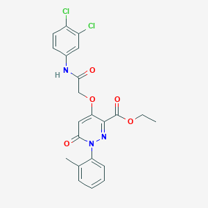 Ethyl 4-(2-((3,4-dichlorophenyl)amino)-2-oxoethoxy)-6-oxo-1-(o-tolyl)-1,6-dihydropyridazine-3-carboxylate