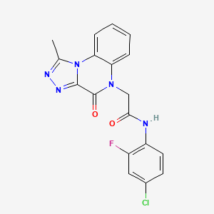 N-(4-chloro-2-fluorophenyl)-2-(1-methyl-4-oxo-[1,2,4]triazolo[4,3-a]quinoxalin-5(4H)-yl)acetamide