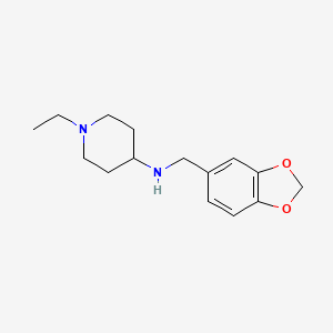 molecular formula C15H22N2O2 B2716892 N-(1,3-苯并二氧杂环[5-yl甲基)-1-乙基哌啶-4-胺 CAS No. 416868-09-2