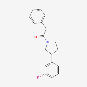 molecular formula C18H18FNO B2716898 1-(3-(3-Fluorophenyl)pyrrolidin-1-yl)-2-phenylethanone CAS No. 2034616-61-8