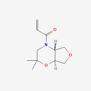 molecular formula C11H17NO3 B2716902 1-[(4Ar,7aS)-2,2-dimethyl-4a,5,7,7a-tetrahydro-3H-furo[3,4-b][1,4]oxazin-4-yl]prop-2-en-1-one CAS No. 2224482-36-2