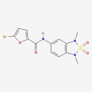 5-bromo-N-(1,3-dimethyl-2,2-dioxido-1,3-dihydrobenzo[c][1,2,5]thiadiazol-5-yl)furan-2-carboxamide