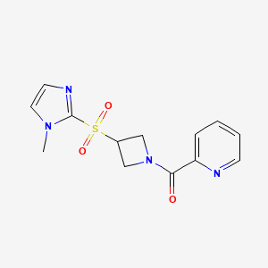 (3-((1-methyl-1H-imidazol-2-yl)sulfonyl)azetidin-1-yl)(pyridin-2-yl)methanone