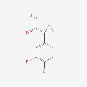 molecular formula C10H8ClFO2 B2716906 1-(4-Chloro-3-fluorophenyl)cyclopropanecarboxylic Acid CAS No. 1268444-83-2