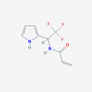 molecular formula C9H9F3N2O B2716908 N-[2,2,2-Trifluoro-1-(1H-pyrrol-2-yl)ethyl]prop-2-enamide CAS No. 2411248-82-1