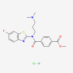 Methyl 4-((3-(dimethylamino)propyl)(6-fluorobenzo[d]thiazol-2-yl)carbamoyl)benzoate hydrochloride