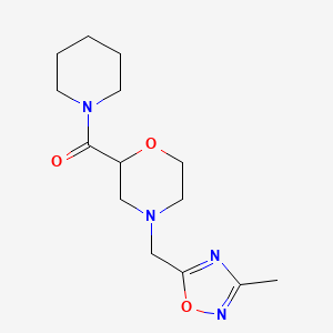 [4-[(3-Methyl-1,2,4-oxadiazol-5-yl)methyl]morpholin-2-yl]-piperidin-1-ylmethanone