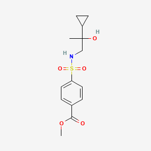 molecular formula C14H19NO5S B2716929 methyl 4-(N-(2-cyclopropyl-2-hydroxypropyl)sulfamoyl)benzoate CAS No. 1396812-55-7