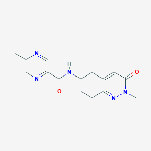 molecular formula C15H17N5O2 B2716930 5-methyl-N-(2-methyl-3-oxo-2,3,5,6,7,8-hexahydrocinnolin-6-yl)pyrazine-2-carboxamide CAS No. 2097858-20-1