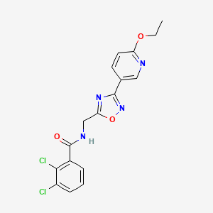 2,3-dichloro-N-((3-(6-ethoxypyridin-3-yl)-1,2,4-oxadiazol-5-yl)methyl)benzamide