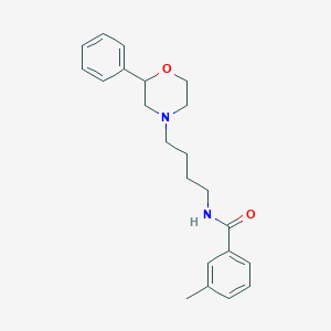 molecular formula C22H28N2O2 B2716947 3-methyl-N-(4-(2-phenylmorpholino)butyl)benzamide CAS No. 953917-06-1