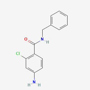 molecular formula C14H13ClN2O B2716948 4-Amino-N-benzyl-2-chlorobenzamide CAS No. 301527-89-9