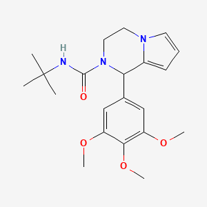 molecular formula C21H29N3O4 B2716951 N-(tert-butyl)-1-(3,4,5-trimethoxyphenyl)-3,4-dihydropyrrolo[1,2-a]pyrazine-2(1H)-carboxamide CAS No. 899984-67-9