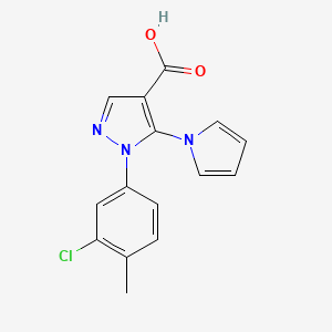 1-(3-chloro-4-methylphenyl)-5-(1H-pyrrol-1-yl)-1H-pyrazole-4-carboxylic acid