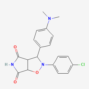 2-(4-chlorophenyl)-3-(4-(dimethylamino)phenyl)dihydro-2H-pyrrolo[3,4-d]isoxazole-4,6(5H,6aH)-dione