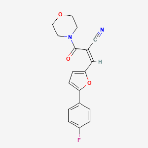 (Z)-3-(5-(4-fluorophenyl)furan-2-yl)-2-(morpholine-4-carbonyl)acrylonitrile