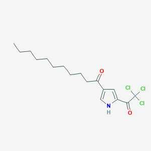 molecular formula C17H24Cl3NO2 B2716979 1-[5-(2,2,2-trichloroacetyl)-1H-pyrrol-3-yl]-1-undecanone CAS No. 251096-61-4