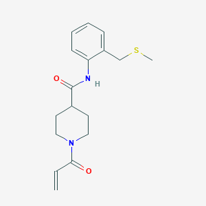 N-[2-(Methylsulfanylmethyl)phenyl]-1-prop-2-enoylpiperidine-4-carboxamide