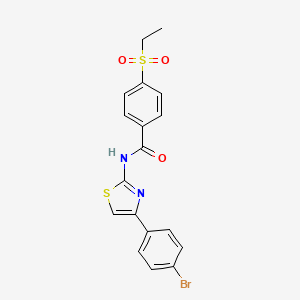 N-(4-(4-bromophenyl)thiazol-2-yl)-4-(ethylsulfonyl)benzamide