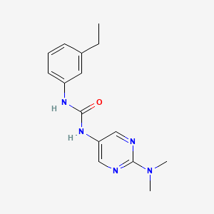 molecular formula C15H19N5O B2716991 1-(2-(二甲胺基)嘧啶-5-基)-3-(3-乙基苯基)脲 CAS No. 1396889-36-3