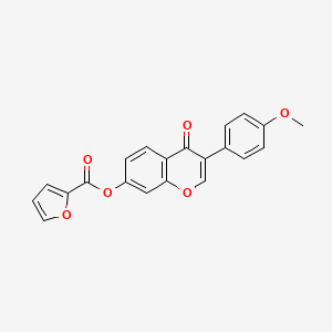 molecular formula C21H14O6 B2717008 3-(4-methoxyphenyl)-4-oxo-4H-chromen-7-yl furan-2-carboxylate CAS No. 859139-37-0