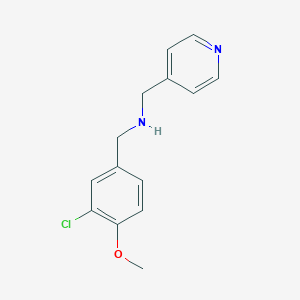 molecular formula C14H15ClN2O B271701 [(3-Chloro-4-methoxyphenyl)methyl](pyridin-4-ylmethyl)amine 